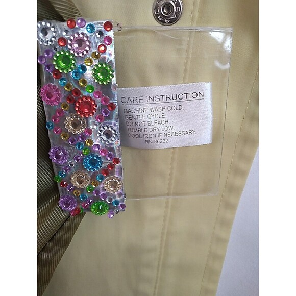 Nordstrom Gallery Unisex Yellow Rain Resistant Repellent Jacket Windbreaker XL - Picture 15 of 15